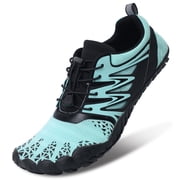 Barerun Mens Womens Water Shoes Quick-Dry Lightweight Barefoot Wide Feet Toe for Swim Diving Surf Aqua Pool Beach Blue