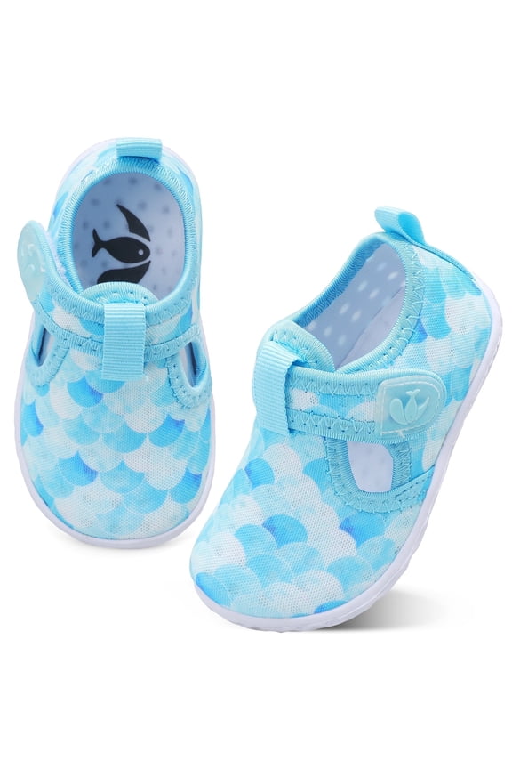 Quick Dry Water Shoes for Toddlers, Lightweight Aqua Socks, Blue, 6-12 Months