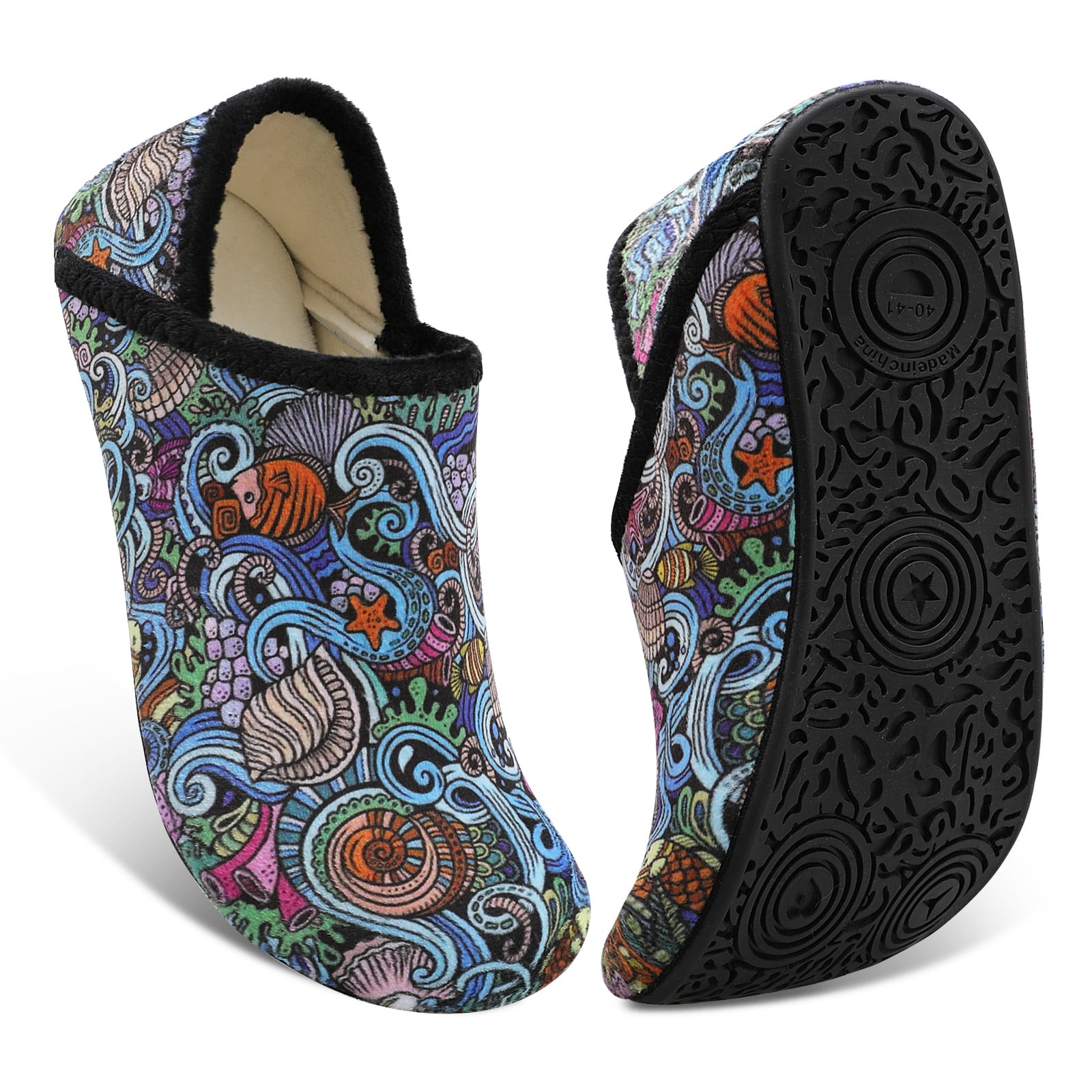 Barerun Slipper Socks Cozy Faux Fur Slippers for Women Men Fuzzy ...