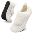 thumbnail image 1 of Barerun Fuzzy Adjustable Wide Slippers for Elderly with Rubber Sole, 1 of 7