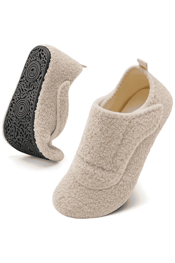Diabetic Edema Swollen Slippers for Women Wide Adjustable Comfort