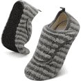 thumbnail image 1 of Barerun Fuzzy Adjustable Wide Diabetic Slippers for Women and Men with Rubber Sole, 1 of 6