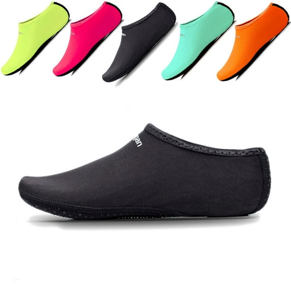 Barerun Summer Barefoot Athletic Aqua Water Shoes for Women Men Black L 6.5-7.5 Women/5-6 Men