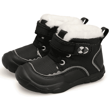 Barerun Toddler Boots Boys Girls Winter Boots Waterproof Fleece Kids Snow Boots Faux Fur Booties 7