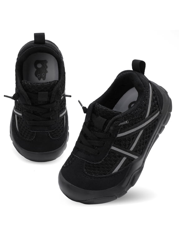 Toddler Shoes Boys Girls Wide Toe Box Walking Shoes,Non Slip,Pull-On