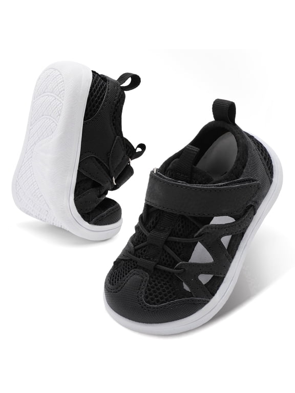 Unisex Toddler Sandals Moisture Wicking, Wide, Thick, Round Toe, 7 Toddler