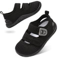 thumbnail image 1 of Barerun Toddler Shoes Washable Adjustable EVA Sandals,Wide Round Toe Black,7 Toddler, 1 of 8