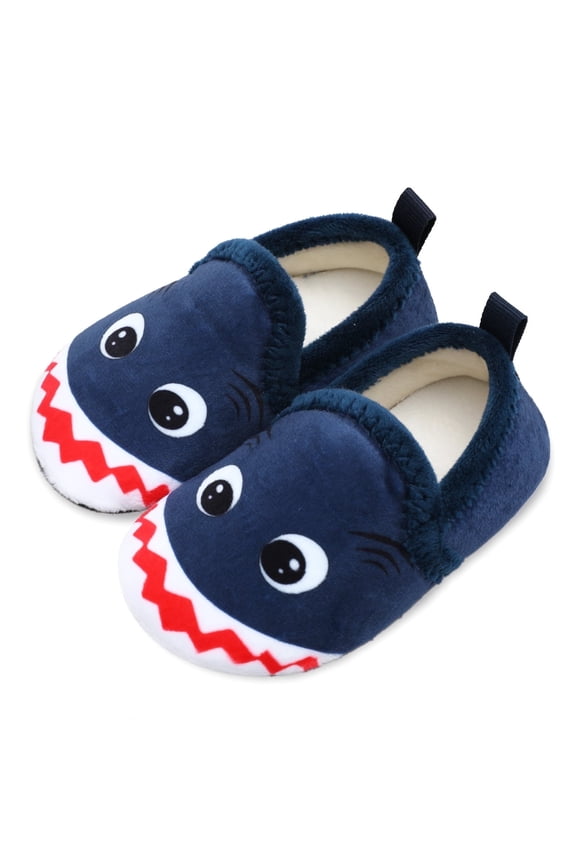 Toddler Kids Slippers with Memory Foam Slip On for Boys Girls Indoor Outdoor Navy