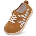 thumbnail image 1 of Barerun Toddler Shoes Boys Girls Non-Slip Tennis Shoes Flats,Wide, Pull-On, Square Toe,Brown,8 Toddler, 1 of 9