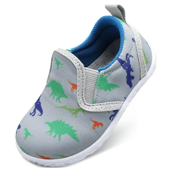 Barerun Toddler Slippers for Boys Girls Kids House Shoes Grey 0-30 Months