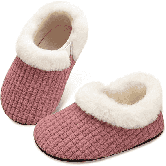 Barerun Toddler Slip-On Indoor Outdoor Warm House Shoes for Boys Girls