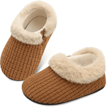 Barerun Toddler Slippers for Boys Girls Slip on Kids Baby House Shoes 6.5-7.5