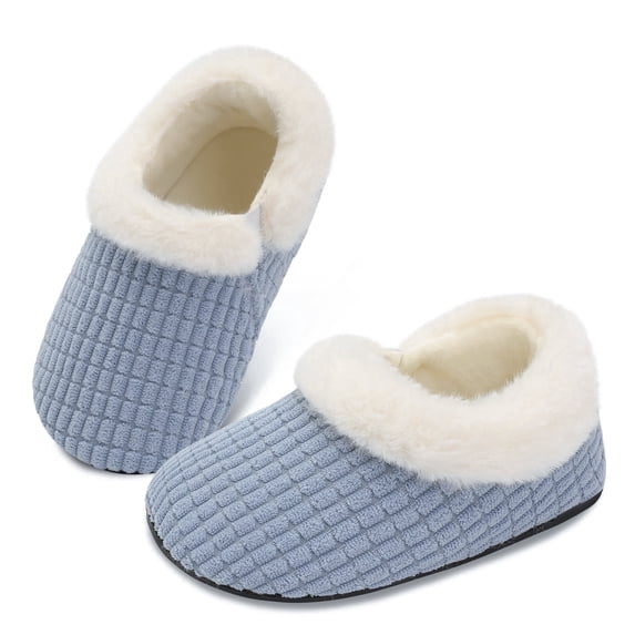 Barerun Toddler Slip-On Indoor Outdoor Warm House Shoes for Boys Girls