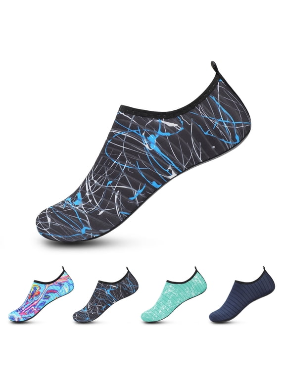 Water Shoes for Women Men Slip-on Barefoot Aqua Yoga Socks Non-Slip Quick-Dry Lightweight Footwear for Swim Pool Beach Surf River