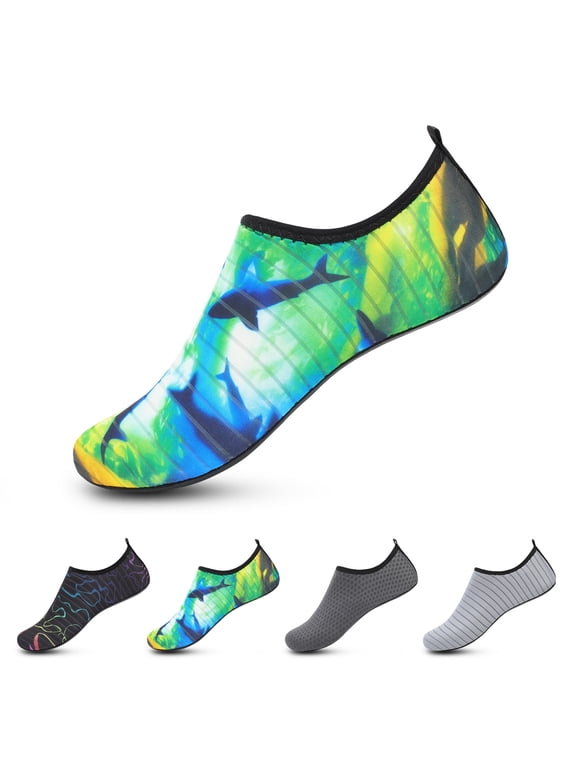 Water Shoes for Women Men Slip-on Barefoot Aqua Yoga Socks Non-Slip Quick-Dry Lightweight Footwear for Swim Pool Beach Surf River