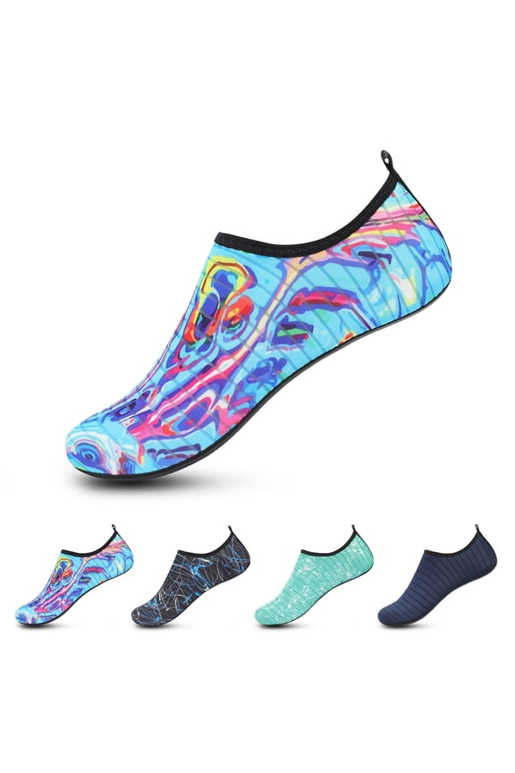 Water Shoes for Women Men Slip-on Barefoot Aqua Yoga Socks Non-Slip Quick-Dry Lightweight Footwear for Swim Pool Beach Surf River
