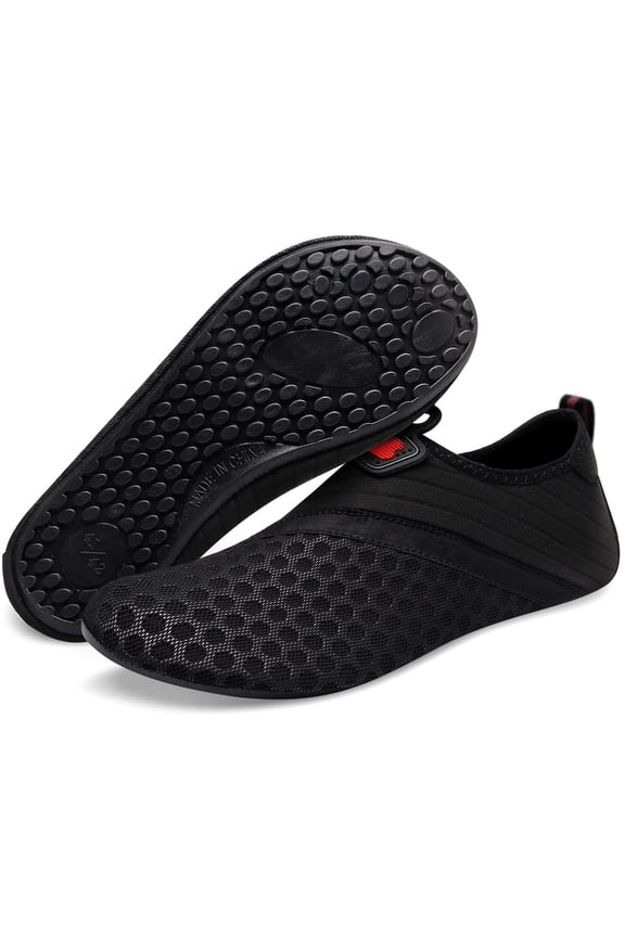 Water Sports Shoes Barefoot Quick-Dry Aqua Yoga Socks Slip-on for Men Women Blackholes 6.5-7.5 Women 5-6 Men