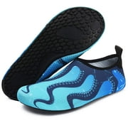 Barerun Water Sports Shoes Barefoot Quick-Dry Aqua Yoga Socks Slip-on for Men Women Blue 6.5-7.5 Women 5-6 Men