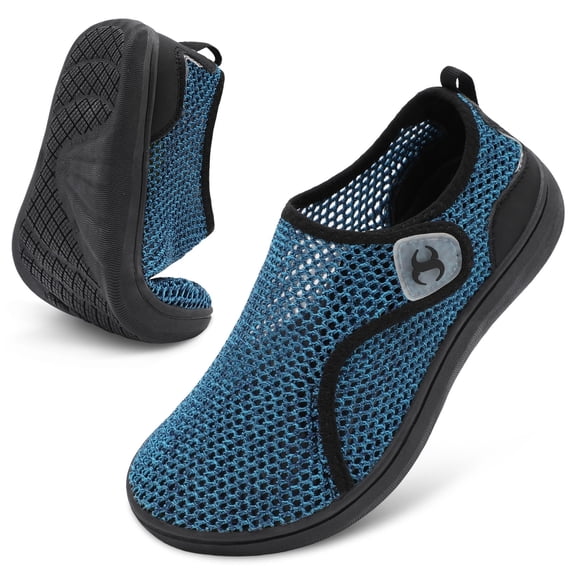 Barerun Women's Water Shoes Quick-Dry Barefoot Flat Sandals, Wide Width, Round Toe, Non-Slip, 11