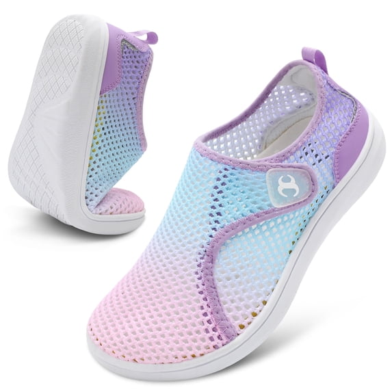 Barerun Women's Water Shoes Quick-Dry Barefoot Flat Sandals, Wide Width, Round Toe, Non-Slip, 9