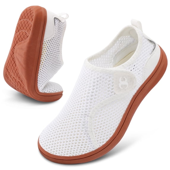 Barerun Women's Water Shoes Quick-Dry Barefoot Flat Sandals, Wide Width, Round Toe, Non-Slip, 6.5