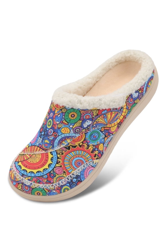 Women's Adjustable Wide Slippers Memory Foam House Shoes Indoor/Outdoor