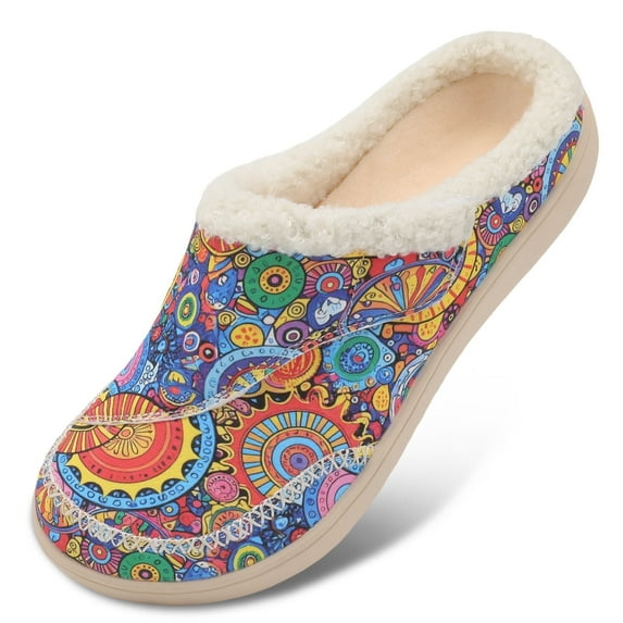 Barerun Women's Adjustable Wide Slippers Memory Foam House Shoes Indoor/Outdoor