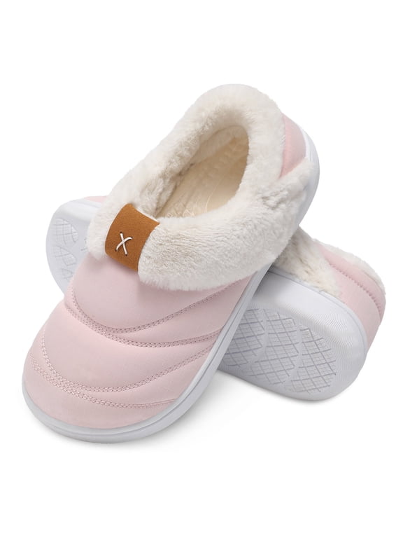 Women Shoes Water-Resistant House Slippers Wide Toe Slip on Winter House Shoes