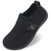 Barerun Diabetic Wide Walking Shoes for Women Men with Adjustable Zero Drop Non Slip Casual Sneakers