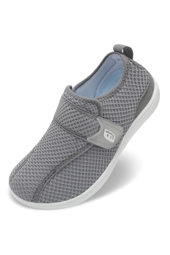 Women Men Walking Shoes Comfortable Flats, Wide,Non Slip, Diabetic Friendly