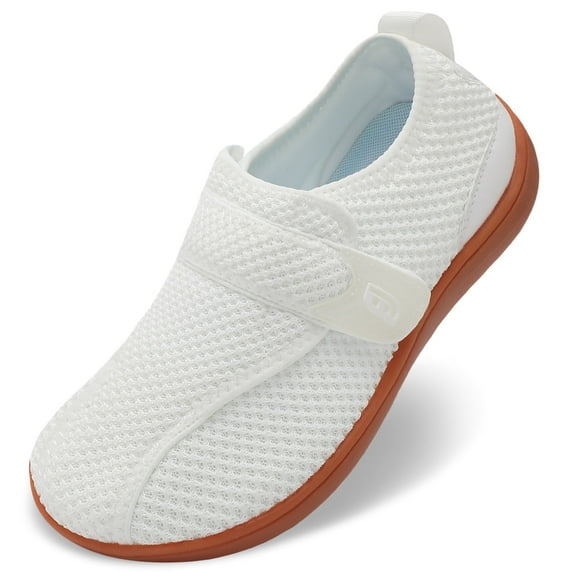 Barerun Diabetic Wide Walking Shoes for Women & Men with Adjustable Zero Drop Non Slip Casual Sneakers Swollen Feet & Elderly