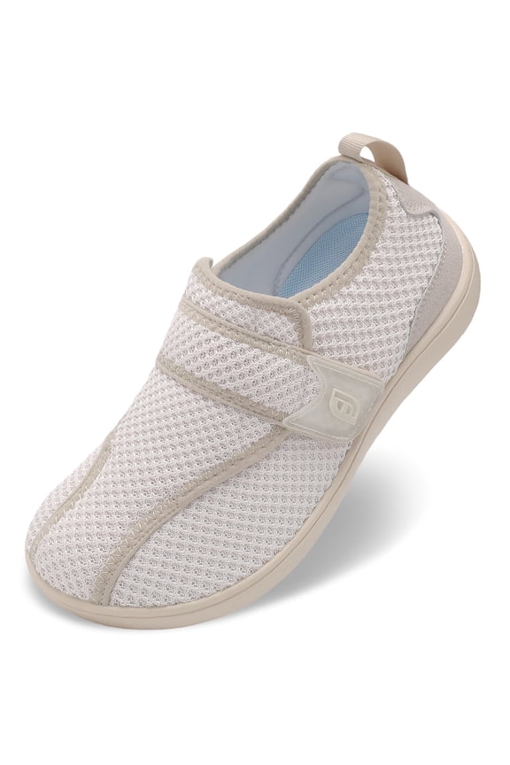 Diabetic Wide Walking Shoes for Women Men with Adjustable Zero Drop Non Slip Casual Sneakers