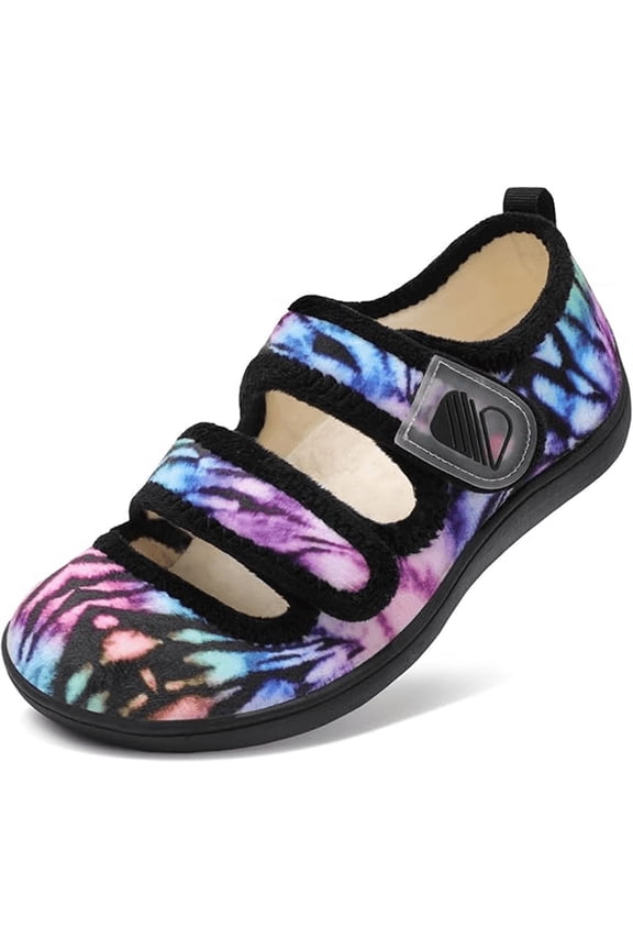 Womens Slippers Wide House Shoes Adjustable Diabetic Shoes