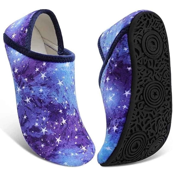 Barerun Womens Velvet Fluffy Slip-On House Slippers with Soft Insole & Rubber Sole