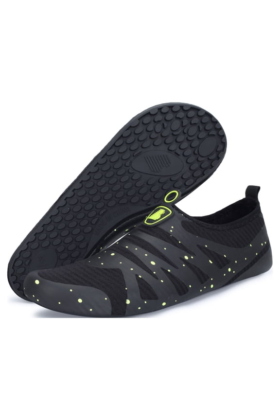 Womens Mens Water Shoes Quick-Dry Aqua Socks Barefoot for Outdoor Beach Swim Surf Yoga Exercise Blackfire 4.5-5.5 Women 3-4 Men