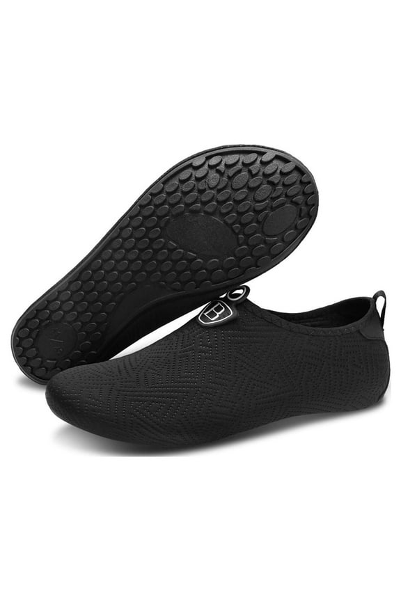 Womens Mens Water Shoes Quick-Dry Aqua Socks Barefoot for Outdoor Beach Swim Surf Yoga Exercise Blacklines 4.5-5.5 Women 3-4 Men