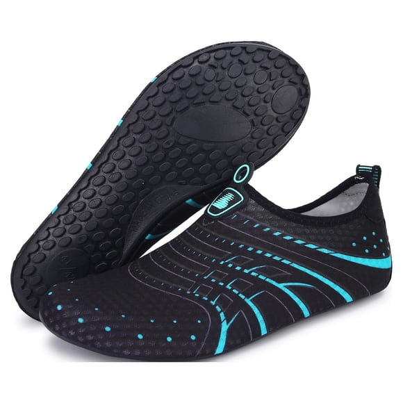 Barerun Womens Mens Water Shoes Quick-Dry Aqua Socks Barefoot for Outdoor Beach Swim Surf Yoga Exercise Bluedot 4.5-5.5 Women 3-4 Men