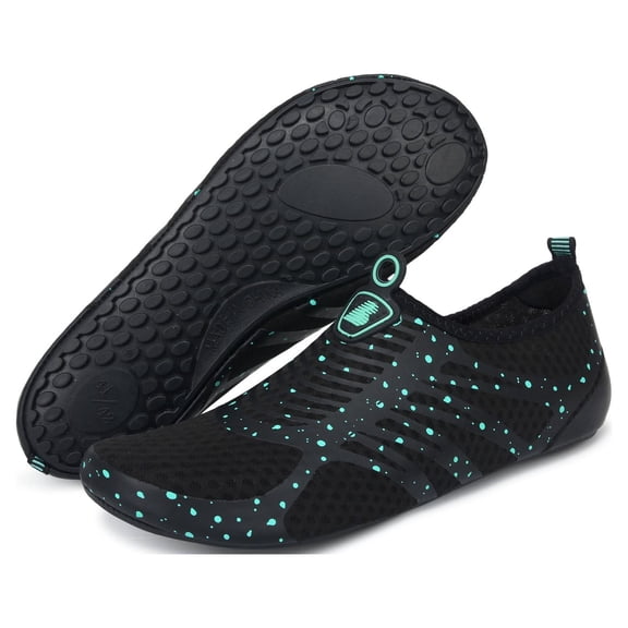 Barerun Womens Mens Water Shoes Quick-Dry Aqua Socks Barefoot for Outdoor Beach Swim Surf Yoga Exercise Bluefire 4.5-5.5 Women 3-4 Men