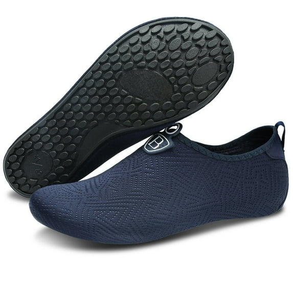 Barerun Womens Mens Water Shoes Quick-Dry Aqua Socks Barefoot for Outdoor Beach Swim Surf Yoga Exercise Darkblue 4.5-5.5 Women 3-4 Men