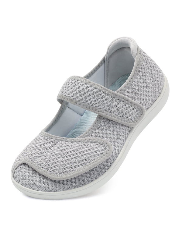 Wide Width Mary Jane Shoes Flats,Diabetic Friendly