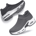 thumbnail image 1 of Barerun Womens Slip on Walking Shoes Mesh Air Cushion Platform Sneakers Non Slip Running Shoes, 1 of 8