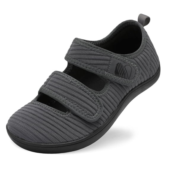 Barerun Adjustable Breathable Knit Walking Sneakers for Women Wide Width Diabetic Friendly