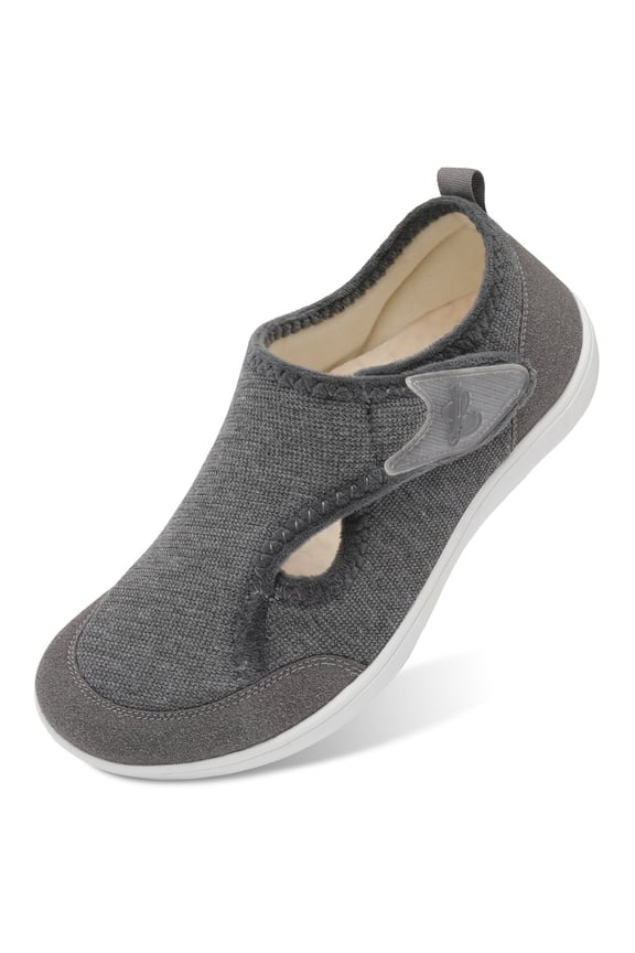 Women's Wide Diabetic Slippers Adjustable for Swollen Feet Indoor Outdoor House Shoes