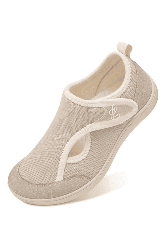 Women's Wide Diabetic Slippers Adjustable for Swollen Feet Indoor Outdoor House Shoes