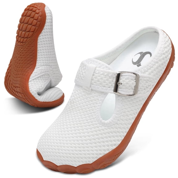 Barerun Womens Slippers Wide Slip On Flat Mules Breathable Backless Slipper Indoor Outdoor
