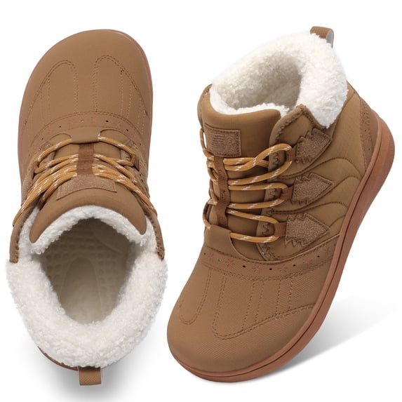 Womens Waterproof Winter Wide Toe Box Snow Boots Lightweight Warm Ankle Booties