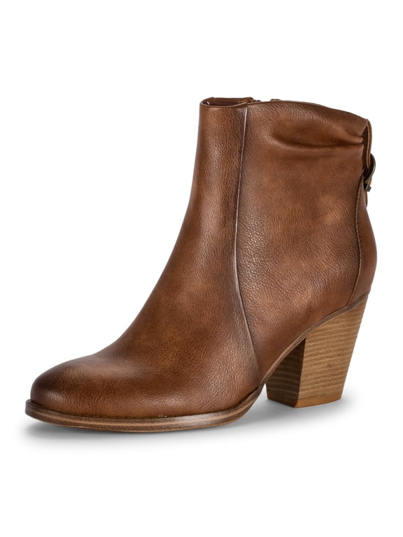CHAREE Women's Boots Brush Brown Leather Size 5.5 M (BT27754)