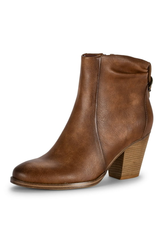 CHAREE Women's Boots Brush Brown Leather Size 5.5 M (BT27754)