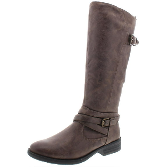 Baretraps Womens Alysha Faux Leather Faded Mid-Calf Boots