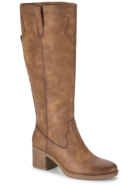 Womens Auburn Faux Leather Western Cowboy, Western Boots